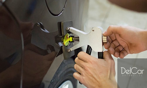 Riparazione ammaccatura con leveraggio professionale